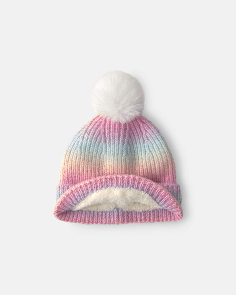 Toddler Girl Kombi Lurex Pom Hat - Pink, image 2 of 3 slides