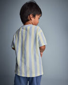 Toddler Boy Relaxed Tee in Stripes - Blue/Yellow, image 5 of 6 slides