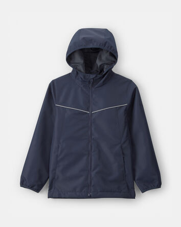 Boys Solid Midweight Fleece Lined Jacket- Navy, 