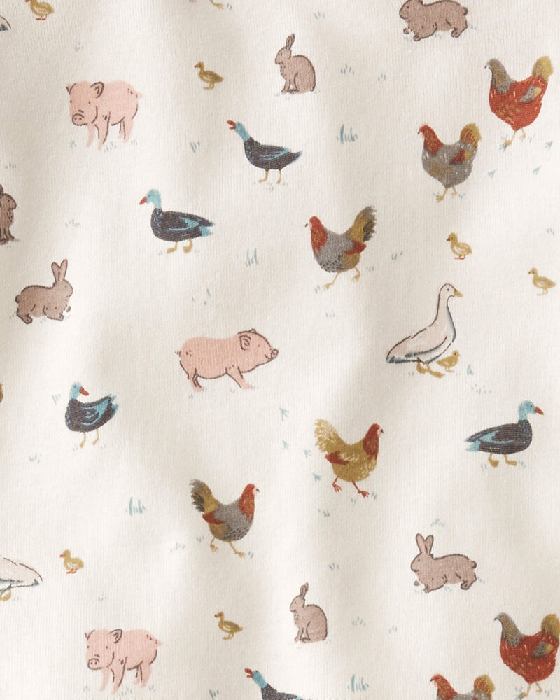 B&eacute;b&eacute; - Pyjama en coton biologique &agrave; motifs compagnons de la ferme, image 3 sur 3 diapositives