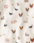B&eacute;b&eacute; - Pyjama en coton biologique &agrave; motifs compagnons de la ferme, image 3 sur 3 diapositives
