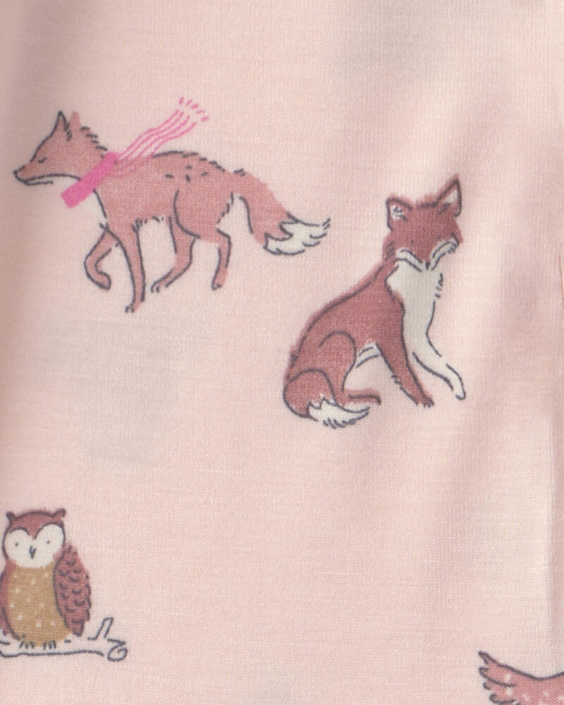 B&eacute;b&eacute; fille - Pyjama ajust&eacute; 1-pi&egrave;ce PurelySoft &agrave; motif Woodland - Rose, image 7 sur 7 diapositives