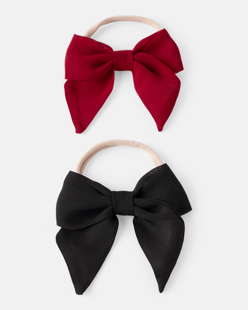 Baby Girl 2-Pack Bow Hairbands, image 1 of 1 slides