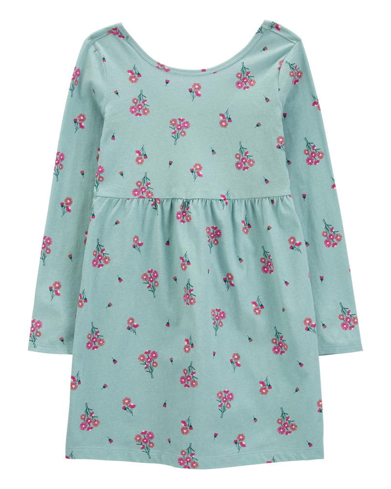 Kid Floral Jersey Dress, image 1 of 4 slides