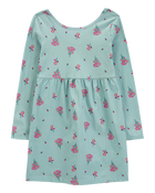 Kid Floral Jersey Dress, image 1 of 4 slides