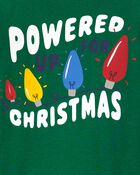 Kid 2-Piece Christmas Lights Cotton & Velboa Pyjamas, image 2 of 3 slides