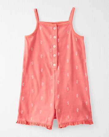 Toddler Organic Cotton Knit Seahorse-Print Romper, 