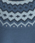Baby 2-Piece Organic Cotton Fair Isle Sweater-Knit Top & Pant Set, image 3 of 3 slides