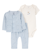 Bébé Ensemble 3 pièces petit cardigan, image 1 sur 4 diapositives