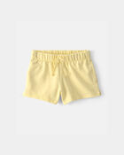 Toddler Girl French Terry  Shorts - Yellow, image 1 of 4 slides