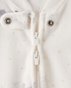 Baby Elephant Print Long-Sleeve Wearable Blanket - White, image 2 of 4 slides