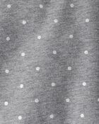 Baby Girl Polka Dot Fleece Sweatshirt - Grey, image 2 of 3 slides