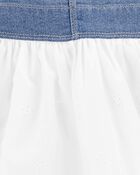 Toute-petit fille - Robe chasuble en denim ajour&eacute;, image 3 sur 3 diapositives