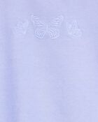 Kid Butterfly-Print French Terry Pullover - Purple, image 3 of 5 slides