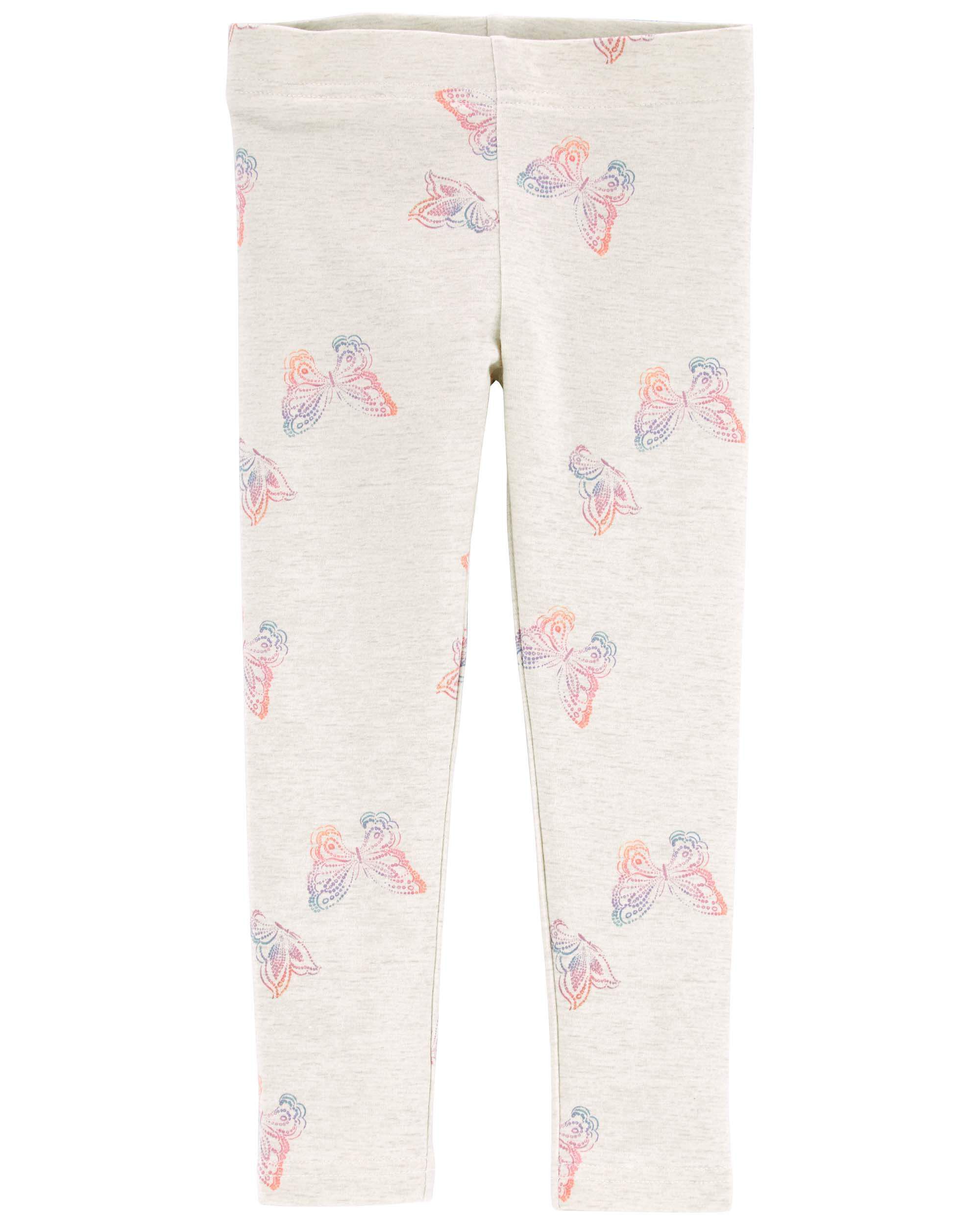 Cream Butterfly Print Stretch Leggings Carter s Oshkosh Canada