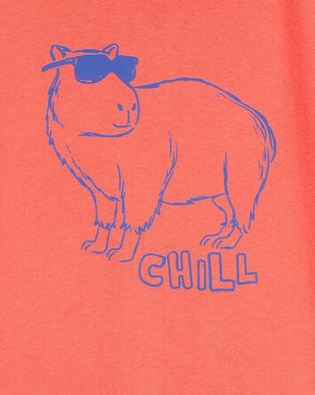 Toddler Capybara Short-Sleeve Graphic Tee - Red, 