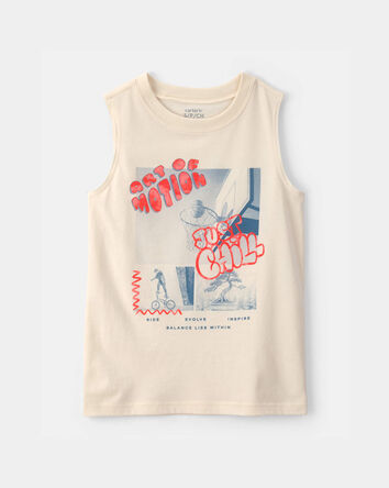 Boys 'Just Chill' Graphic Tank - Cream, 