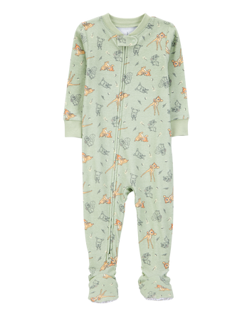 Baby Bambi Snug Fit Cotton Footie 1-Piece Pyjamas, 