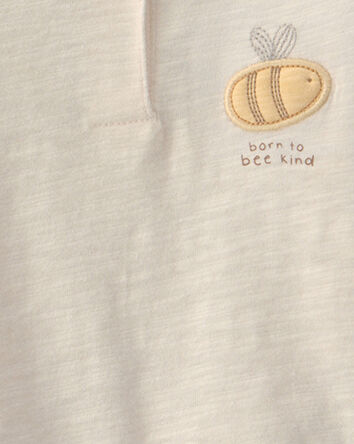 B&eacute;b&eacute; fille - Ensemble 3 pi&egrave;ces haut et pantalon &agrave; motif abeille - Jaune, 