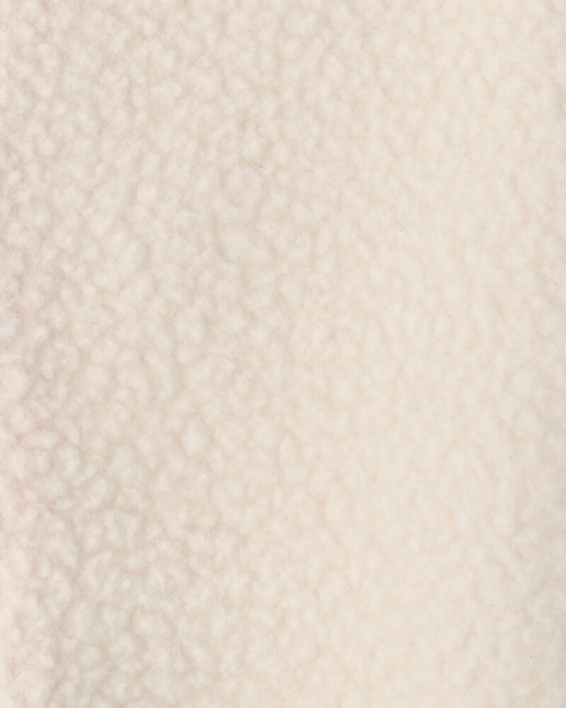 B&eacute;b&eacute; fille - Combinaison manches longues en molleton aux couleurs contrast&eacute;es &ndash; Cr&egrave;me/Rose, image 3 sur 3 diapositives