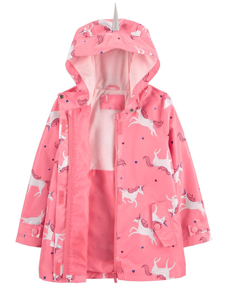 Unicorn Print Rain Jacket