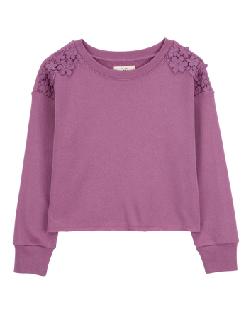 Kid Embroidered Fleece Pullover, 