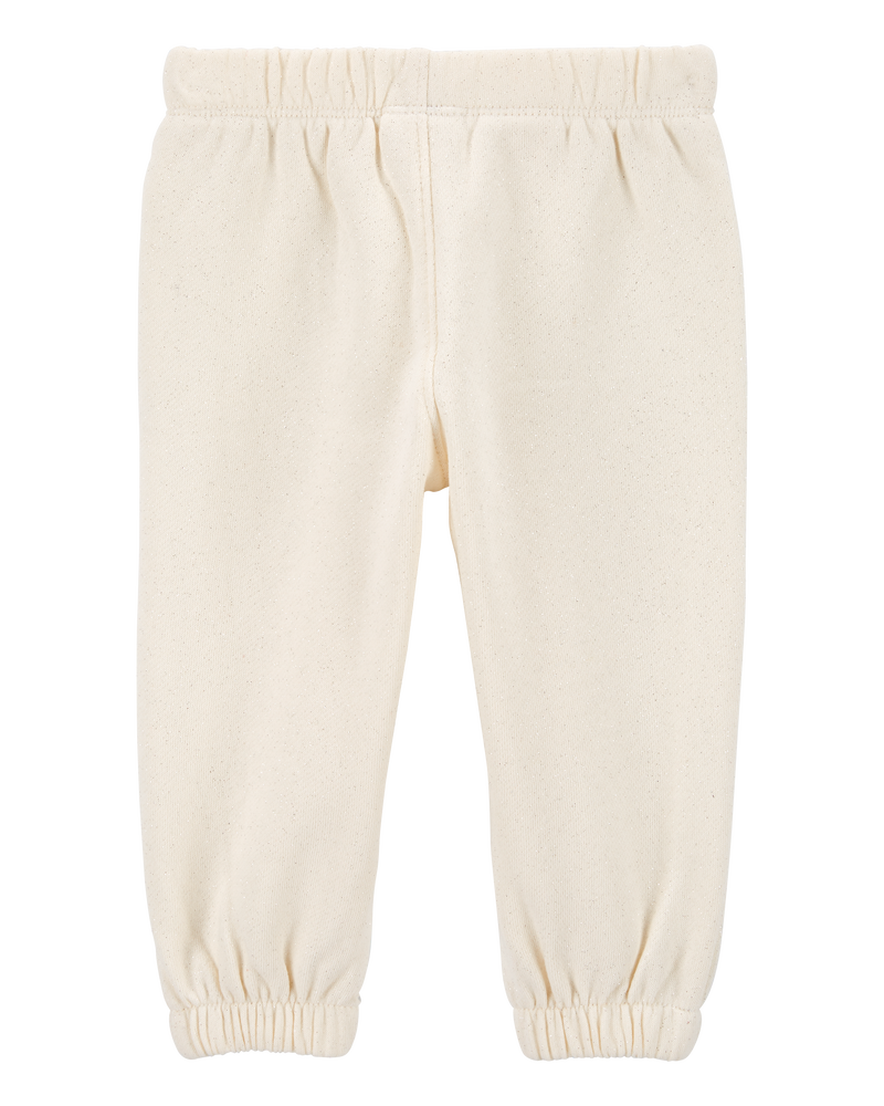 Baby Glitter Pull-On Fleece Joggers, image 2 of 4 slides