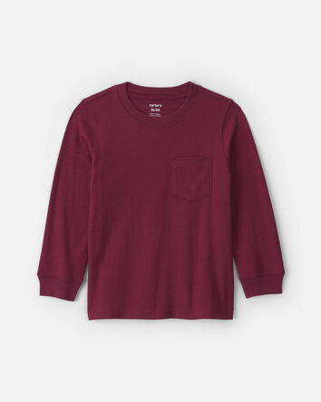 Toddler Boy Long-Sleeve T-Shirt - Burgundy, 
