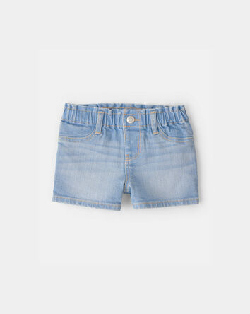 Baby Girl Denim Shorts - Light Wash, 