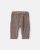 Baby Boy 2-Piece Bear Teddy Fleece Long-Sleeve Bodysuit & Pant Set - Brown, image 2 of 5 slides