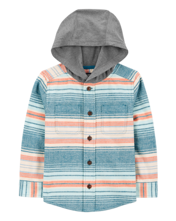 Toddler Baja Stripe Button-Front Shacket
, 