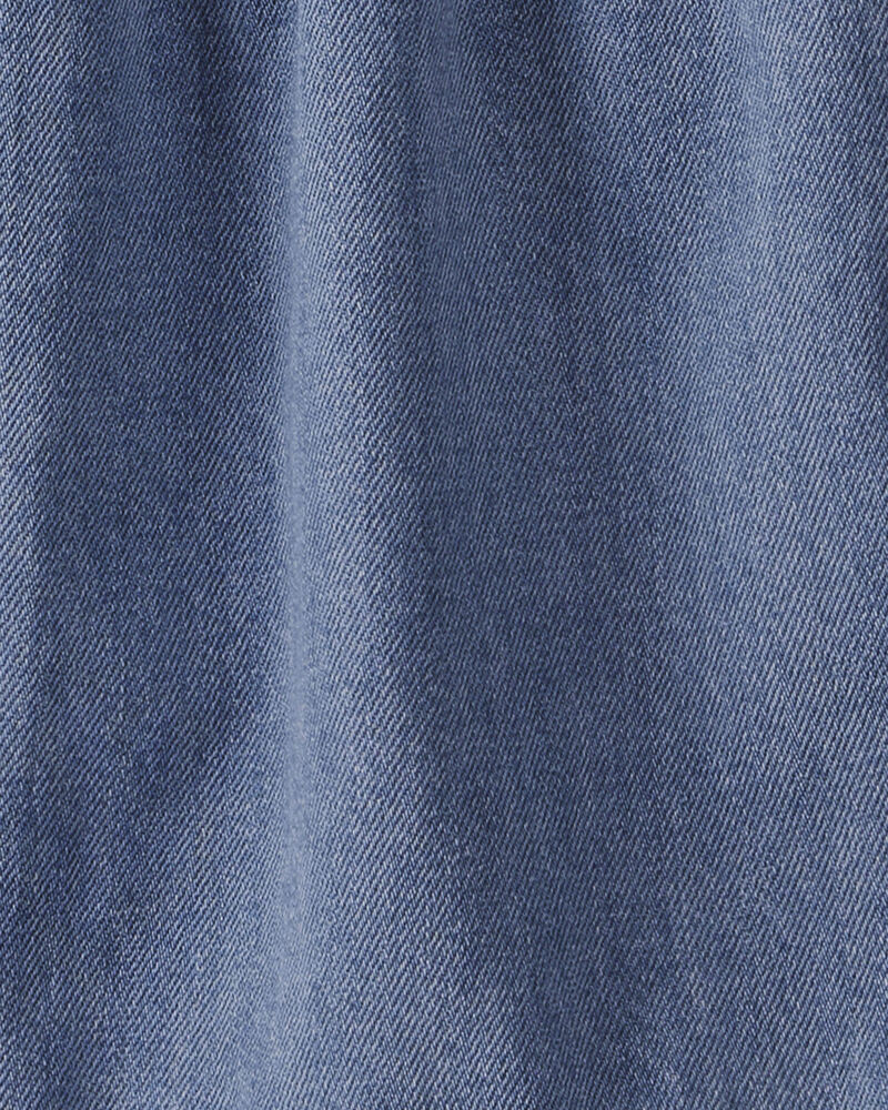 Girls Organic Cotton Denim Dress, image 4 of 5 slides