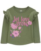 Bébé T-shirt imprimé Let Love Grow Flutter, image 1 sur 3 diapositives