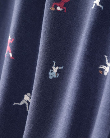 Garçons - Pyjamas 2 pièces à manches longues PurelySoft imprimé football - Bleu marine, 