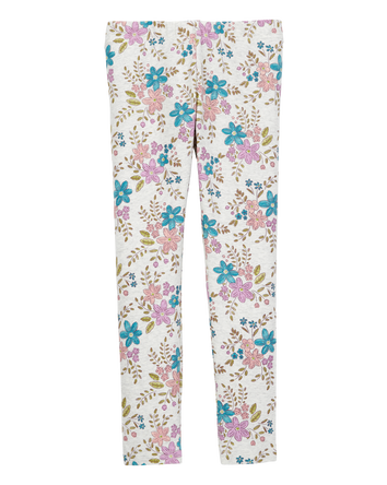 Kid Floral Stretch Leggings - Multi, 