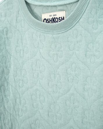 Baby Quilted Cotton Blend Pullover - Green, 