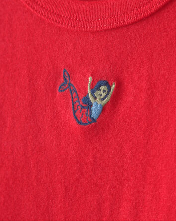 Baby Girl Mermaid Top - Red, 