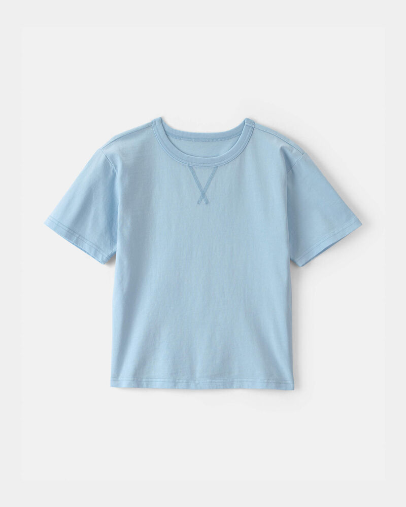 Kids Solid T-Shirt - Blue, image 1 of 3 slides