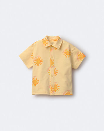 Tout-petit gar&ccedil;on - Chemise boutonn&eacute;e &agrave; manches courtes &agrave; imprim&eacute; Rayon de soleil - Jaune, 