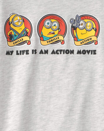 Jeune - T-shirt &agrave; imprim&eacute; Minions de D&eacute;testable Moi - Gris, 