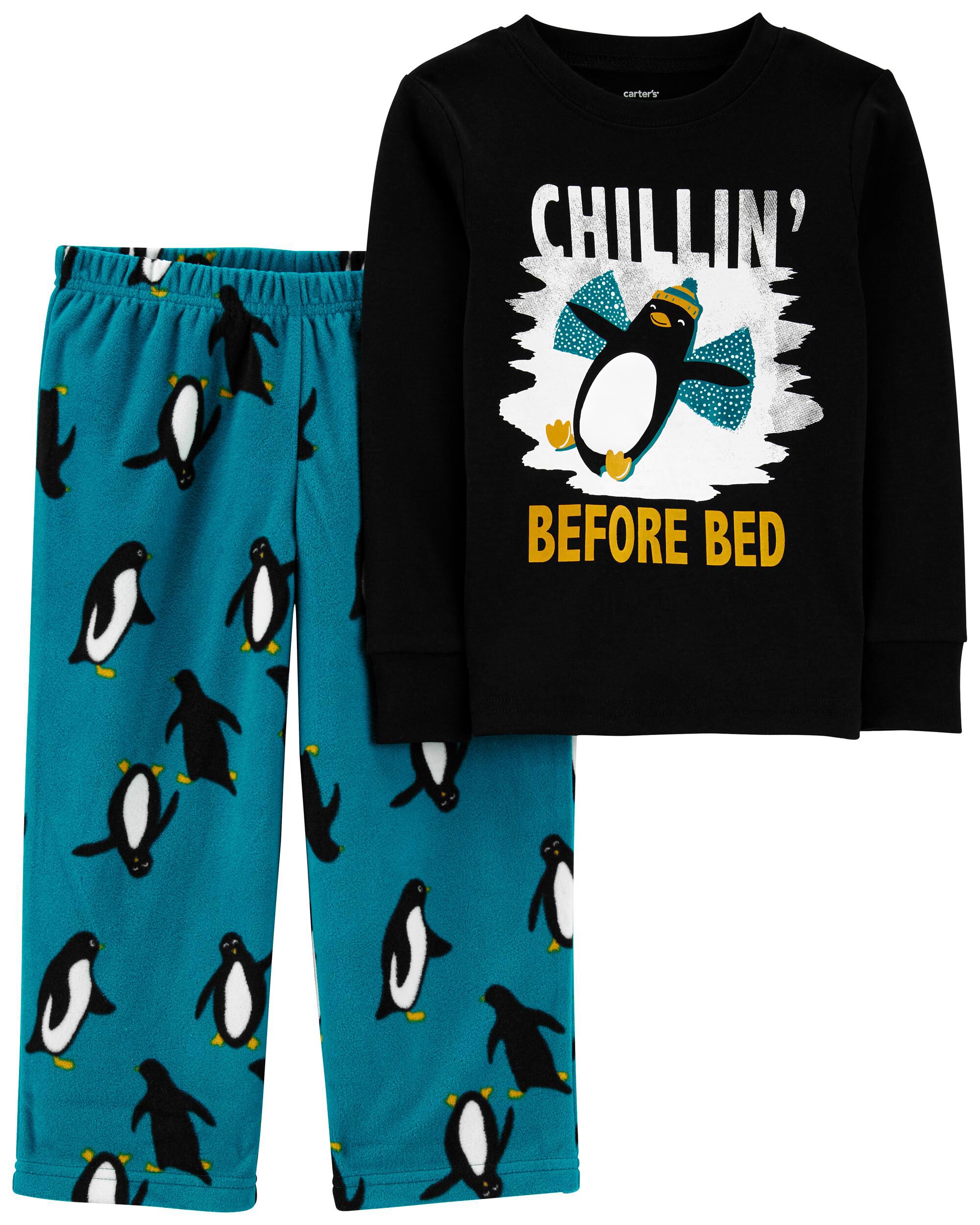 2 Piece Penguin Cotton Fleece Pyjamas