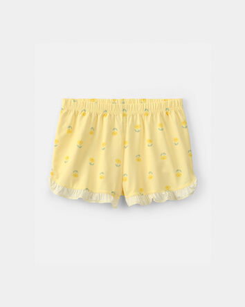 Filles - Pyjama ample 2 pi&egrave;ces sans manches, fleurs - Jaune, 