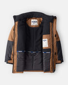 Gar&ccedil;ons - Manteau d'hiver &agrave; capuchon pour gar&ccedil;on - Brun, image 2 sur 3 diapositives