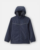 Boys Solid Midweight Fleece Lined Jacket- Navy, image 1 of 3 slides