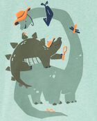 2-Piece Dinosaur Snow Yarn Tee & Short Set, image 2 of 3 slides