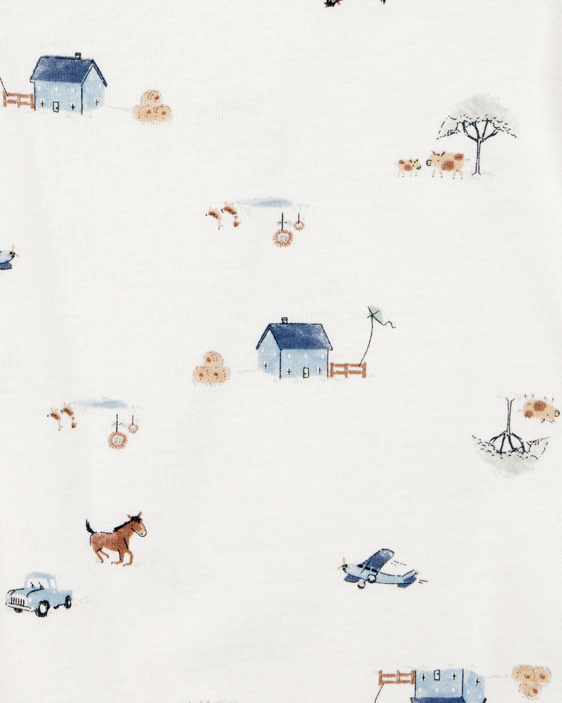 Baby 3-Piece Barn Print Little Cardigan Set, image 4 of 6 slides