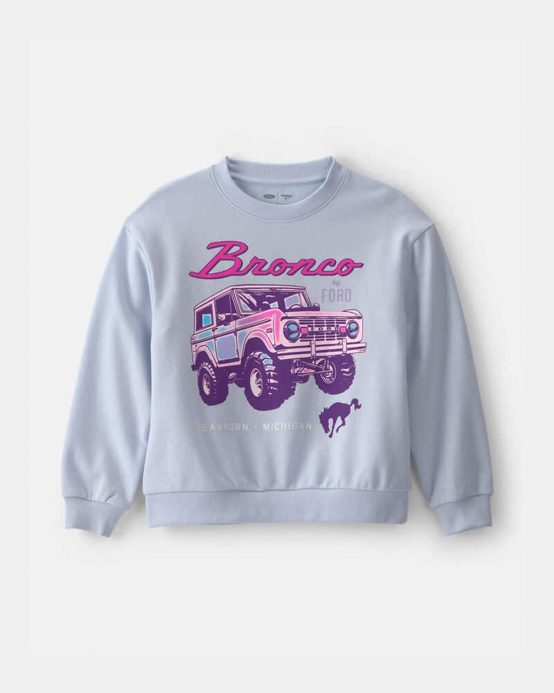 Filles - Chandail en jersey bouclette Ford Bronco - Bleu, image 1 sur 2 diapositives