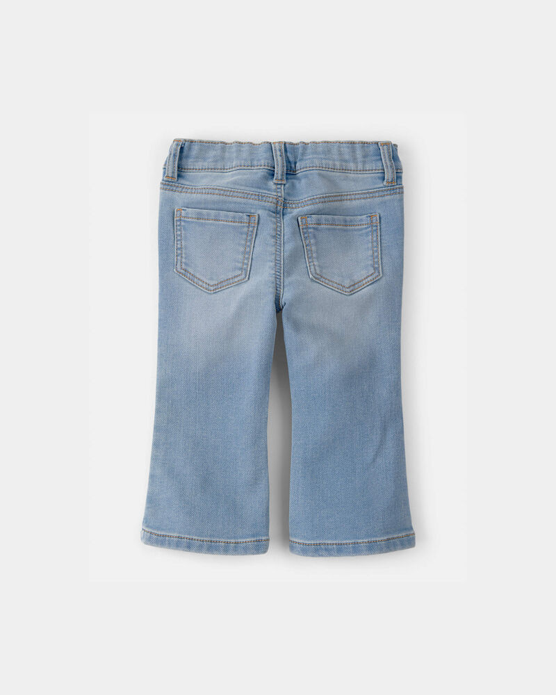 Baby Girl Denim Flare Jeans - Light Wash, image 2 of 4 slides