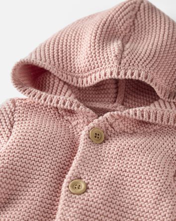 Baby Organic Signature Stitch Cardigan, 
