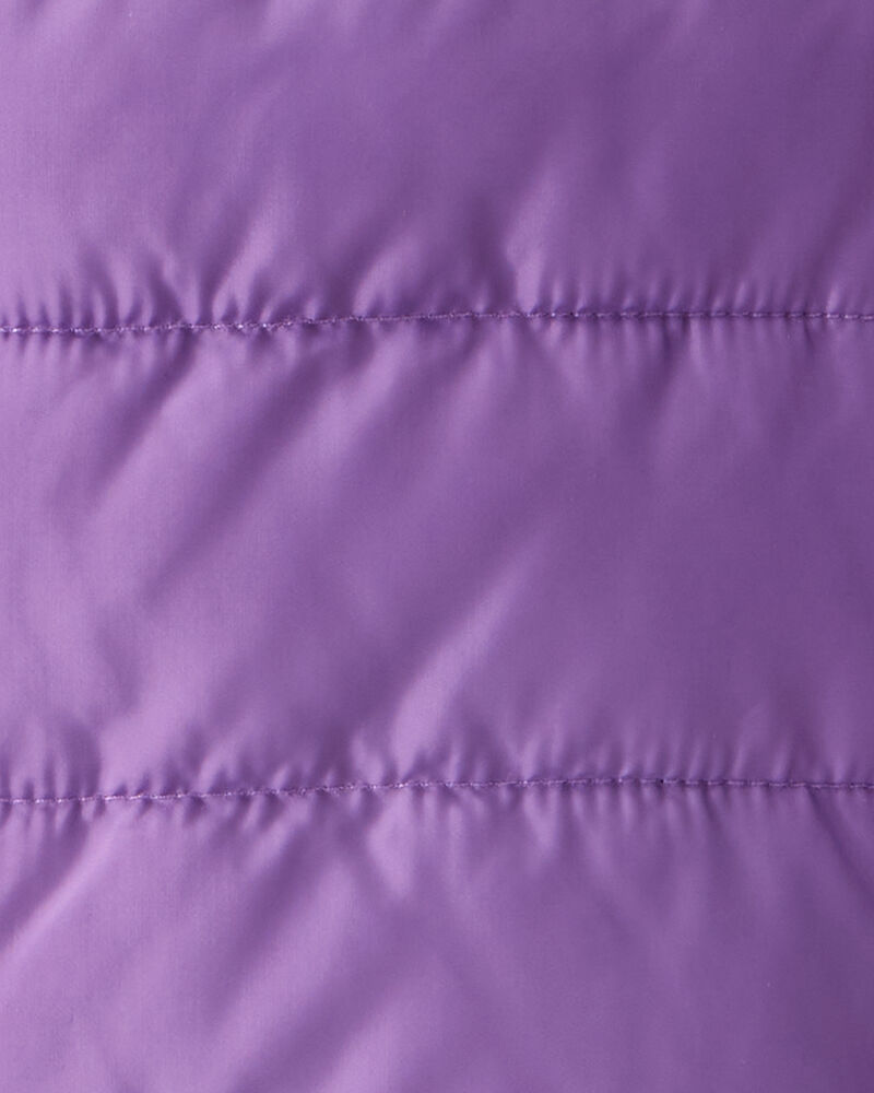 Kid Hooded Puffer Jacket - Purple, image 4 of 4 slides